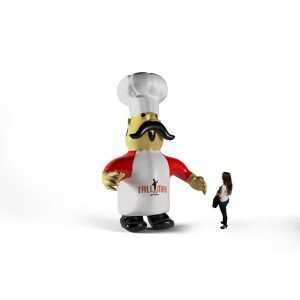 Inlatable chef character
